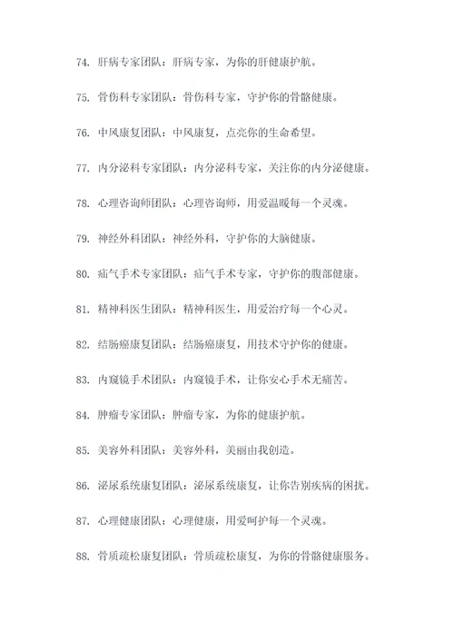 医学生团队名称和口号简短