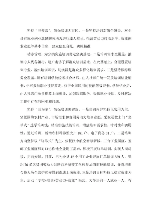 XX县20222023年就业扶贫工作总结