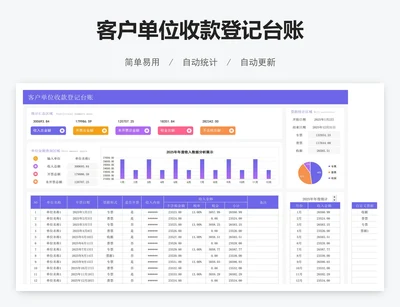 客户单位收款登记台账