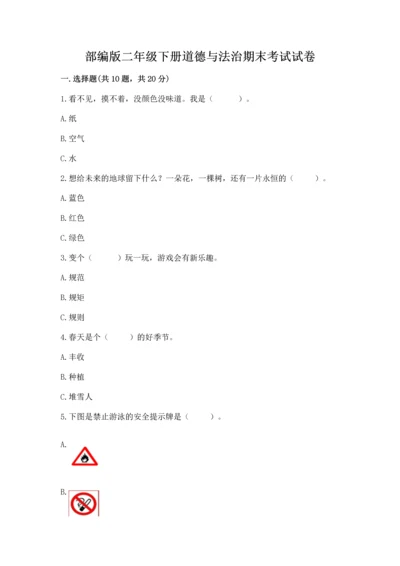 部编版二年级下册道德与法治期末考试试卷含完整答案【夺冠系列】.docx