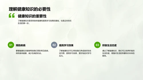 健康知识与学习PPT模板