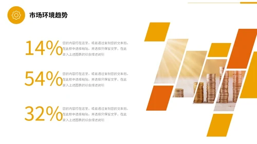 商务风黄桔色形状金融行业理财投资融资商务通用PPT