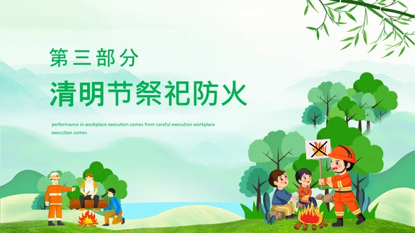 清明防火知识安全宣讲通用PPT模板