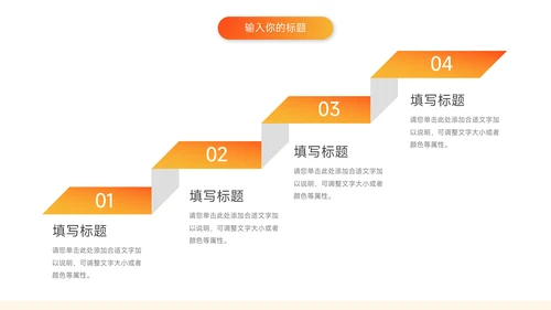 橙色简洁学习汇报PPT模板