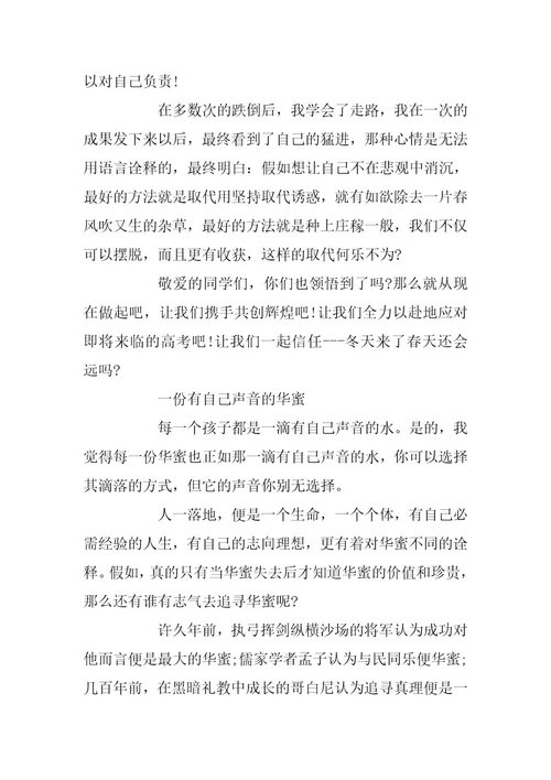 2024年幸福的高三700字作文