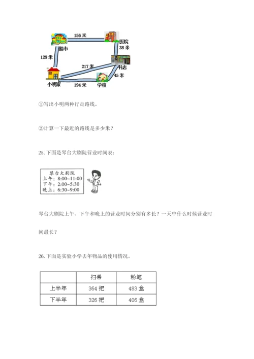 小学三年级数学应用题50道【夺分金卷】.docx