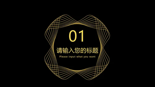 高级黑金工作总结汇报PPT模板
