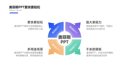 简约风总分关系4项PPT关系页