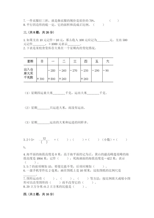 苏教版六年级数学小升初试卷附答案【巩固】.docx