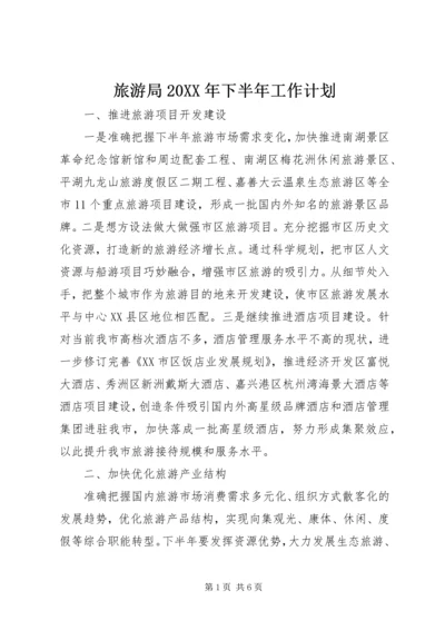 旅游局20XX年下半年工作计划.docx