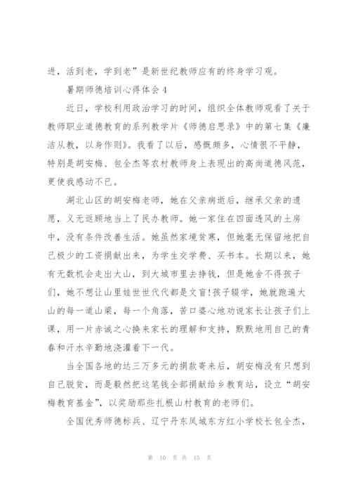 暑期师德培训个人心得体会5篇.docx