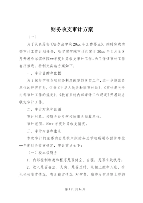 财务收支审计方案.docx