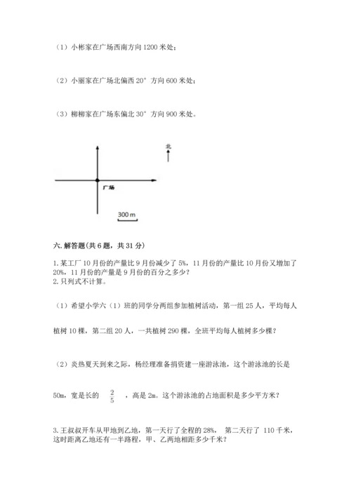 人教版六年级上册数学期末测试卷完美版.docx