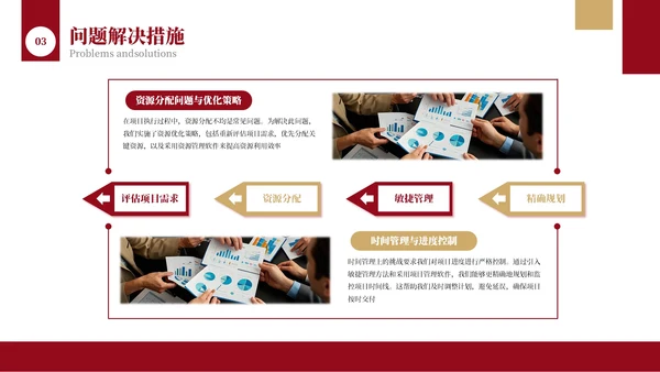 红色简约年中工作汇报PPT模板