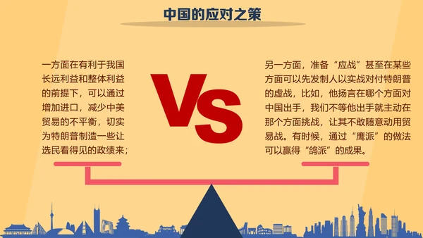 大国崛起中美贸易PPT模板
