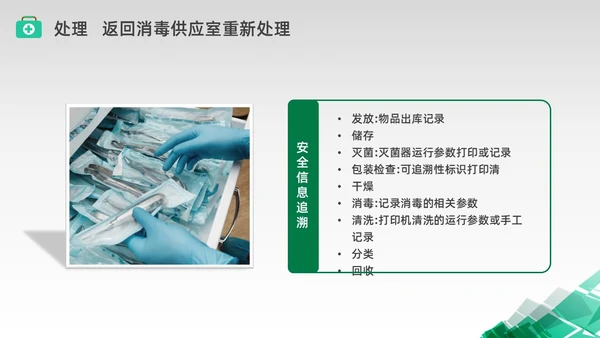绿色水彩简约商务无菌物品的管理医疗培训PPT