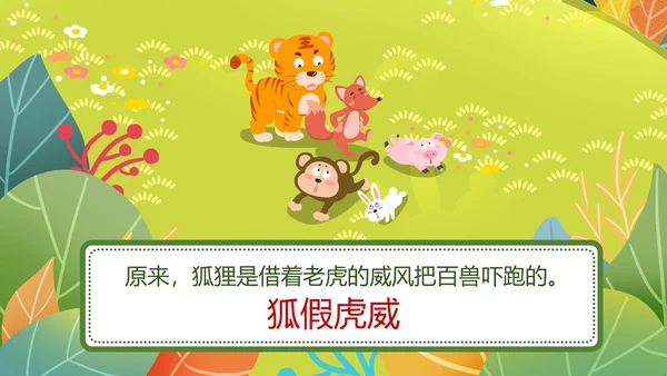 二年级语文《狐假虎威》PPT模板