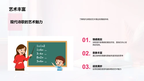 现代诗歌教学PPT模板