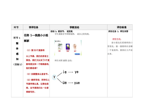 【新教材】12《ie üe er》第二课时 教学设计