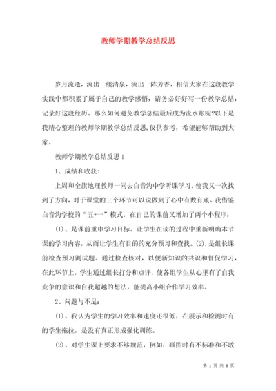 教师学期教学总结反思.docx