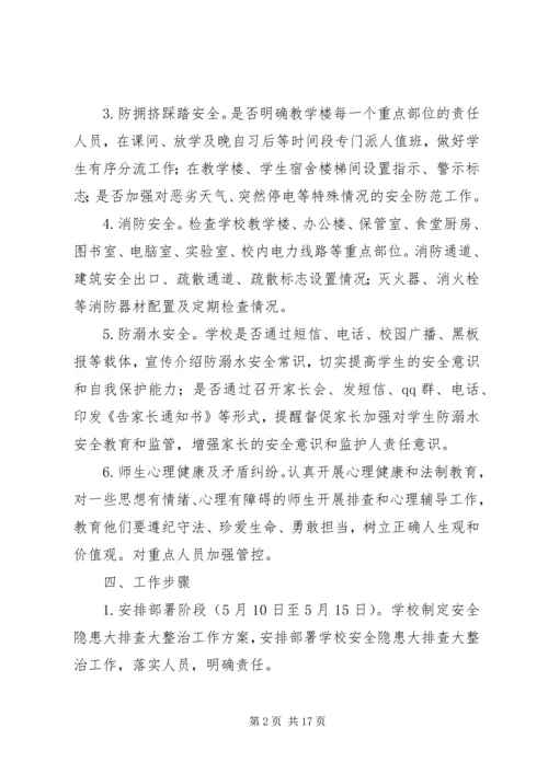 落冲小学安全隐患大排查大整治专项行动工作方案.docx