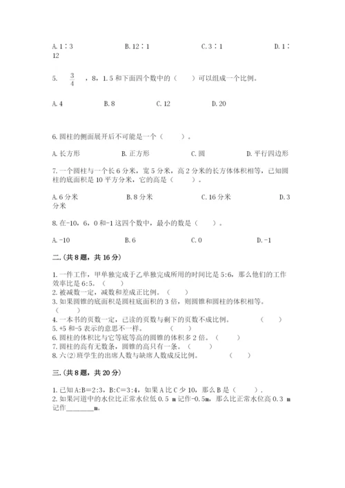 苏教版六年级数学小升初试卷附参考答案（综合卷）.docx