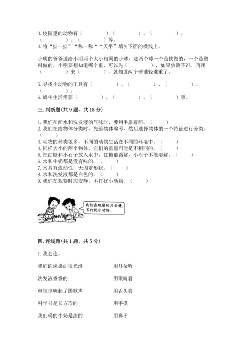 教科版一年级下册科学期末测试卷含完整答案【全优】.docx