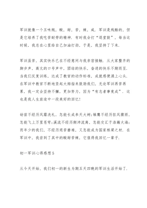 初一军训心得感想.docx