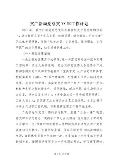 文广新局党总支XX年工作计划.docx