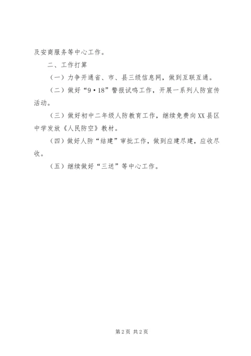 人防办上年工作总结.docx