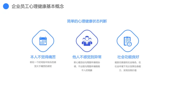 蓝灰色企业心理健康通用PPT模板