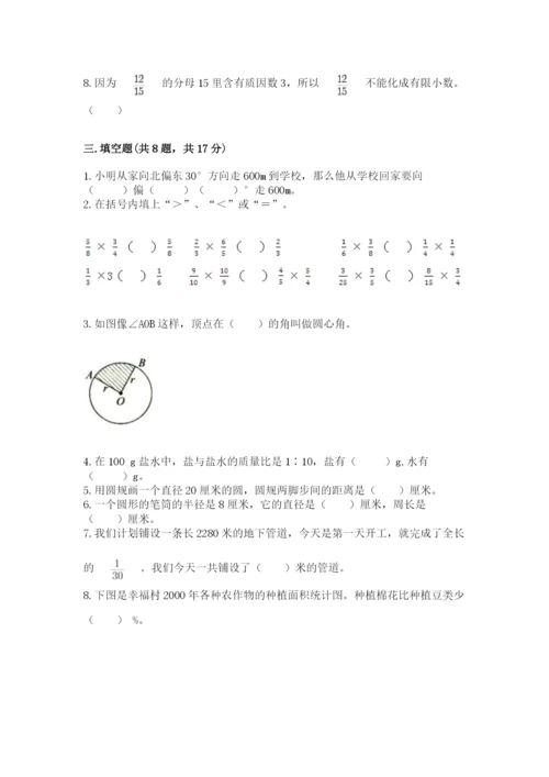 小学六年级上册数学期末测试卷含完整答案（有一套）.docx