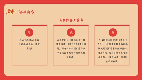 新年春节元旦跨年活动方案鞭炮红包通用PPT模板