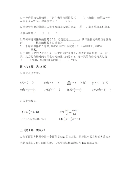 苏教版六年级数学下学期期末测试题带答案.docx