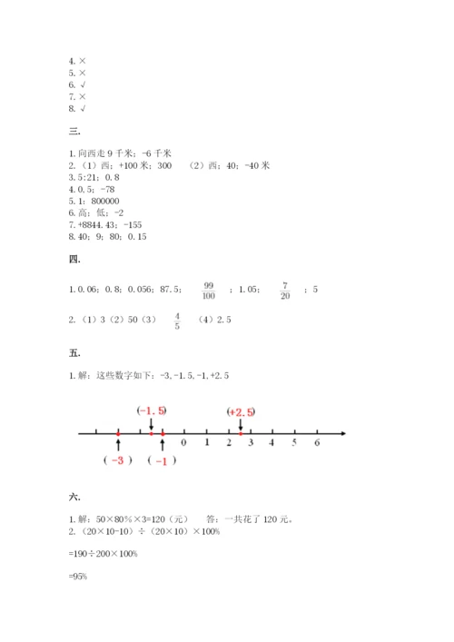 人教版六年级数学下学期期末测试题【综合卷】.docx