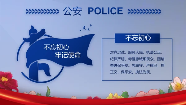 公安民警风采展示年终工作总结PPT