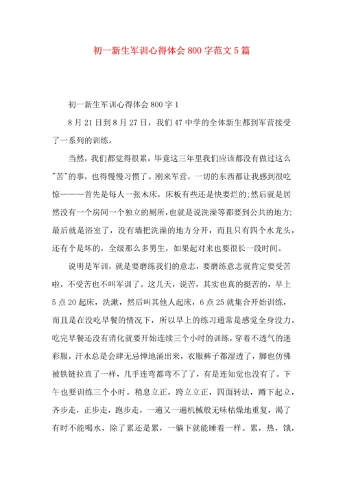 初一新生军训心得体会800字范文5篇（一）.docx