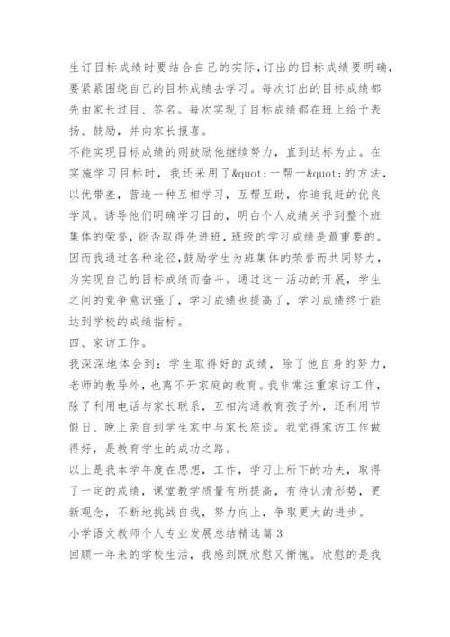 小学语文教师个人专业发展总结.docx