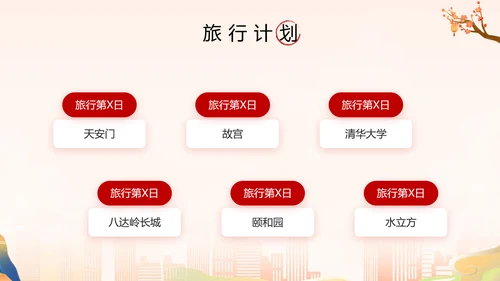 北京旅游攻略PPT模板