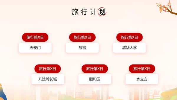 北京旅游攻略PPT模板