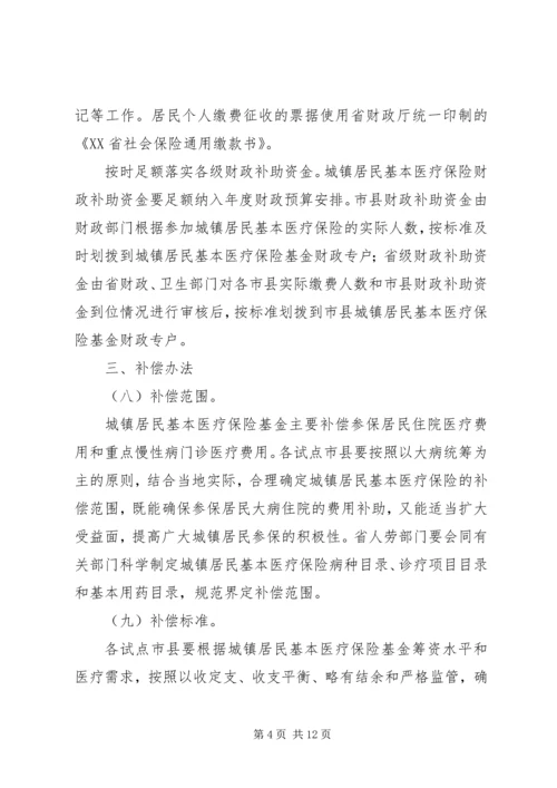 做好城镇居民基本医疗保险试点工作意见.docx