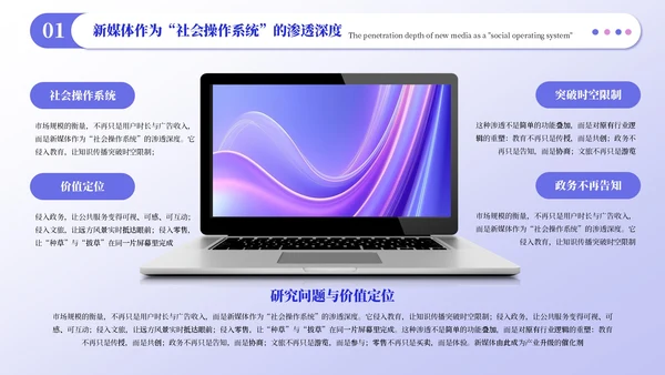 蓝紫色简约风工作结业汇报PPT模板