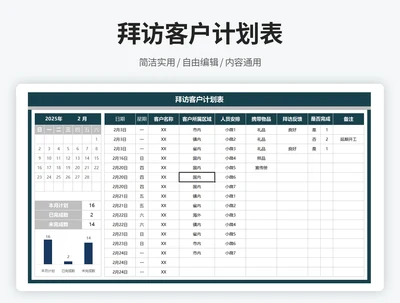 拜访客户计划表