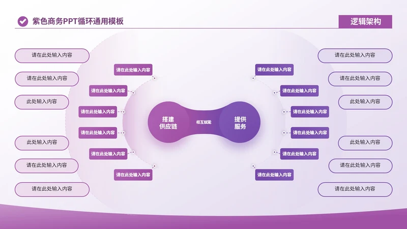 紫色商务风多项循环PP单页