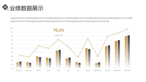 创意黑金风月度工作总结汇报PPT