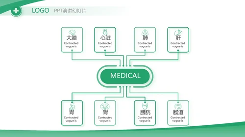 绿色大气医疗公司宣传工作总结汇报动态PPT