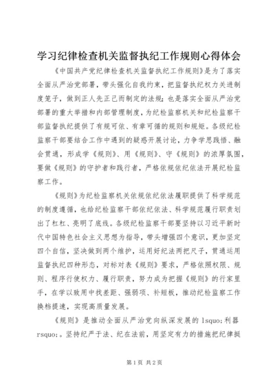 学习纪律检查机关监督执纪工作规则心得体会 (2).docx