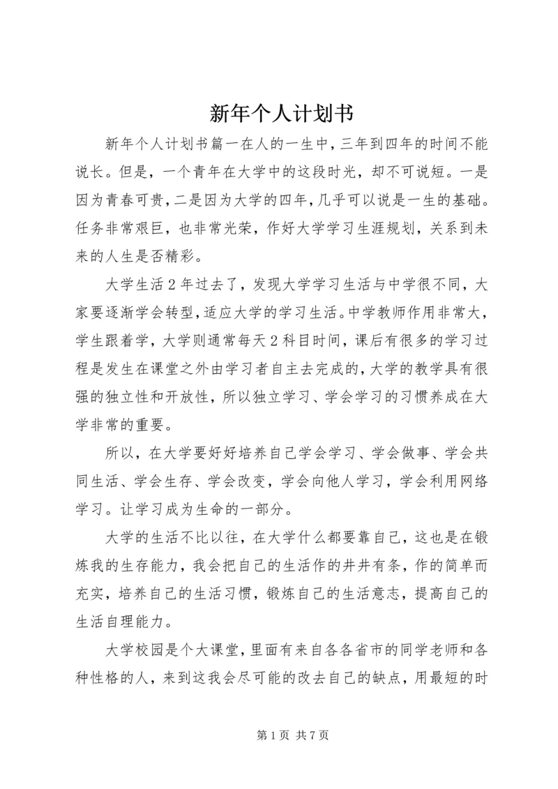 新年个人计划书.docx