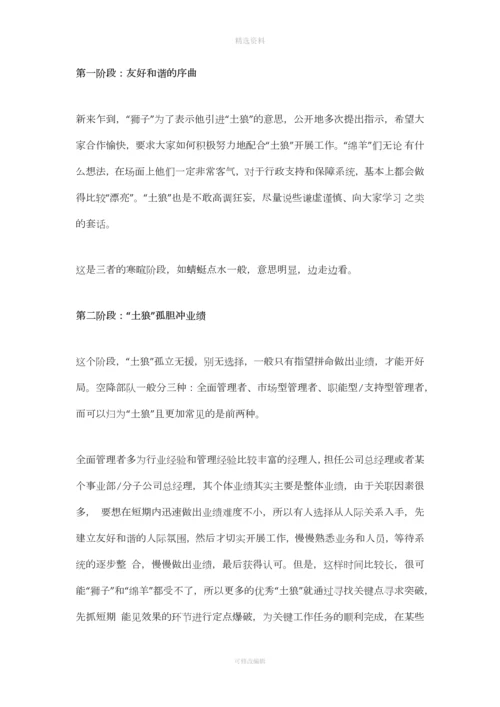 企业的变革狮子绵羊和土狼的故事.docx