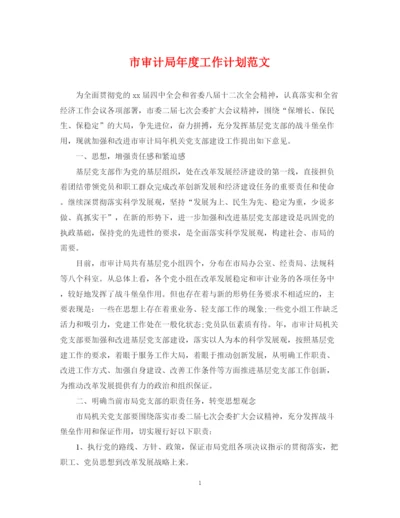 精编之市审计局年度工作计划范文.docx